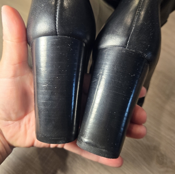 Gibson & Latimer Alexis Leather Block Heel Boots Below Knee Sz 9.5 - Picture 10 of 15
